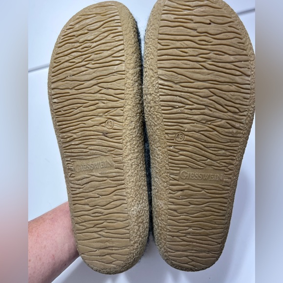 Giesswein Ultra Comfort Gray Virgin Wool Indoor Outdoor Unisex Slipper 12 - Picture 7 of 9